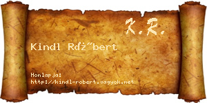 Kindl Róbert névjegykártya